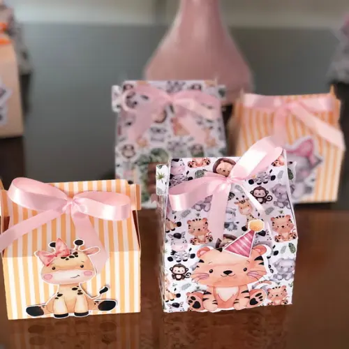 Caixa Sacola Personalizada no tema Safari!