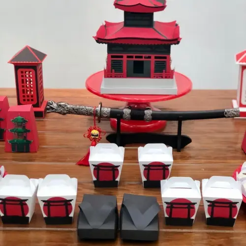 Caixa Sino Personalizada No Tema Japão!!!