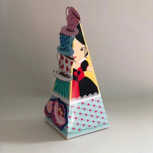 Caixas Cone Personalizada Alice No País das Maravilhas!