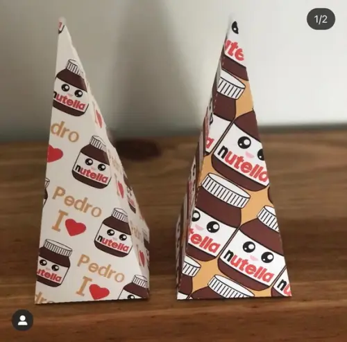 Caixas Cone Personalizada no no tema Nutella