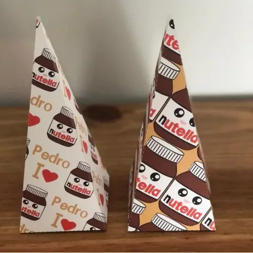 Caixas Cone Personalizada no no tema Nutella
