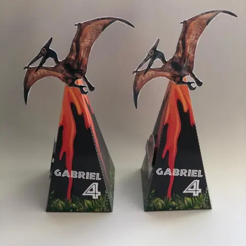 Caixas Cone Personalizada no tema Dinossauro Jurassic Park