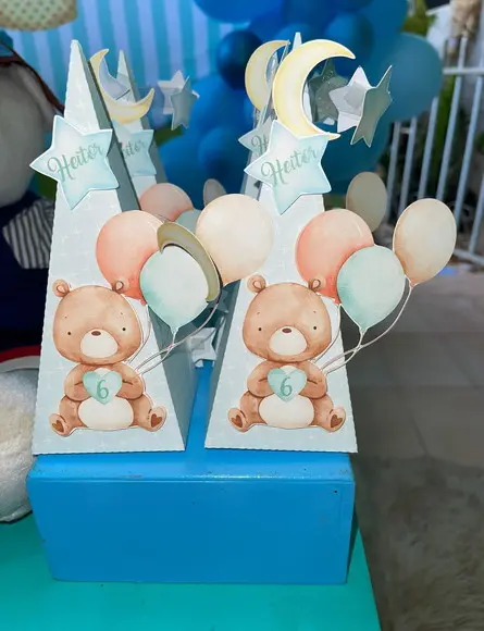Caixas Cone Personalizada No Tema Urso Baloeiro