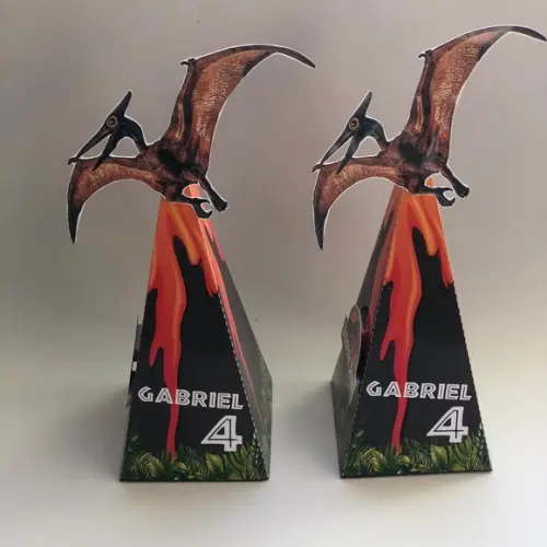Caixas Cone Personalizada no tema Dinossauro Jurassic Park