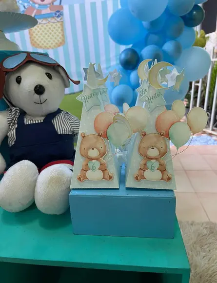 Caixas Cone Personalizada No Tema Urso Baloeiro