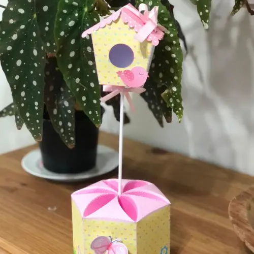 Centro de Mesa Personalizado no Tema Jardim!