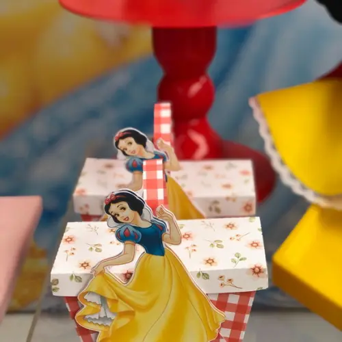 Cesta Piquenique Personalizada No Tema Branca De Neve