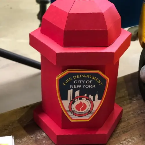 Hidrante 3d Personalizado No Tema Bombeiros De New York