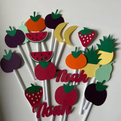 Kit Toppers para Docinhos em Camadas no Tema Frutinhas
