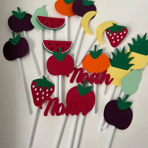 Kit Toppers para Docinhos em Camadas no Tema Frutinhas