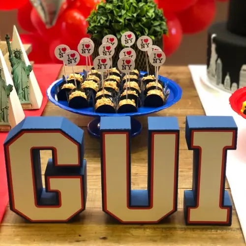 Letras e Números 3D! Personalizado na cor e tema da festa!