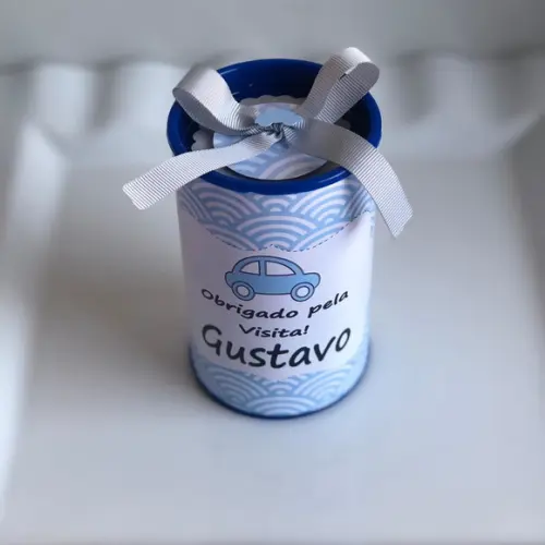 Tubo Cofre Personalizado no tema Carrinho para Maternidade!