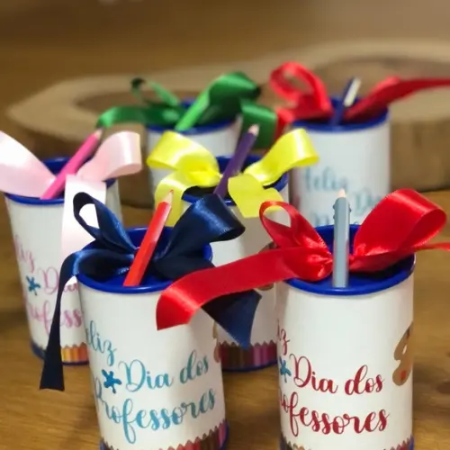 Tubo Cofre Personalizado no tema Dia dos Professores