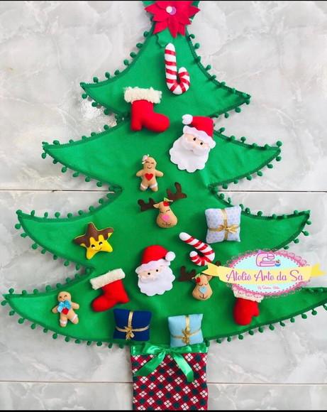 Árvore De Natal Em Feltro Infantil Montessori
