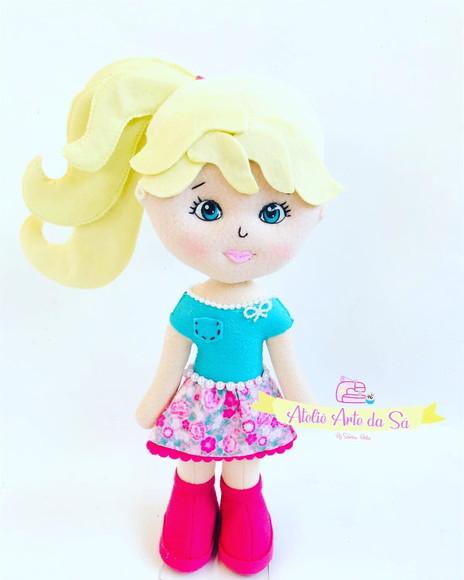 Boneca da Polly pocket em feltro