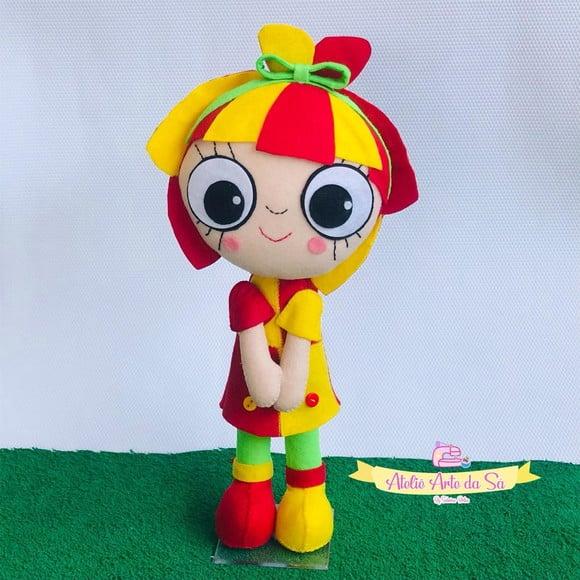 Boneca Emília em Feltro 25/30 cm