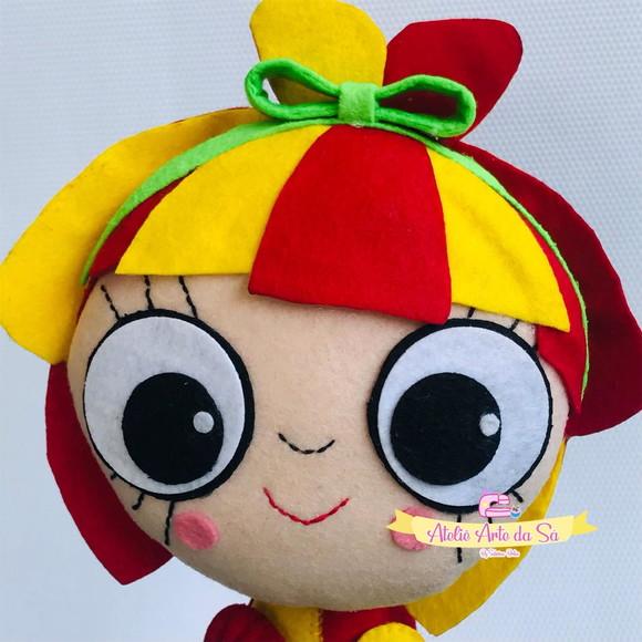 Boneca Emília em Feltro com 25 cm