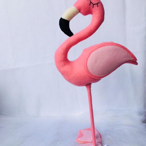 Flamingo em feltro 40 con