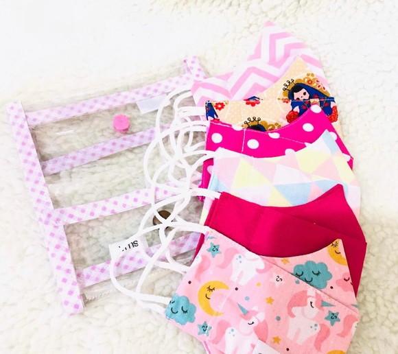 Kit 6 máscaras infantil SEM porta mascara e sem p