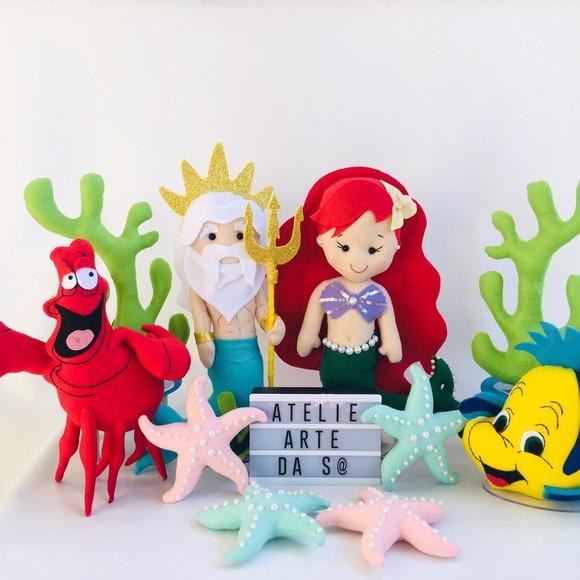 Kit Ariel - pequena sereia em feltro