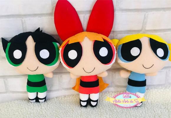 Kit Bonecas meninas super poderosas em feltro