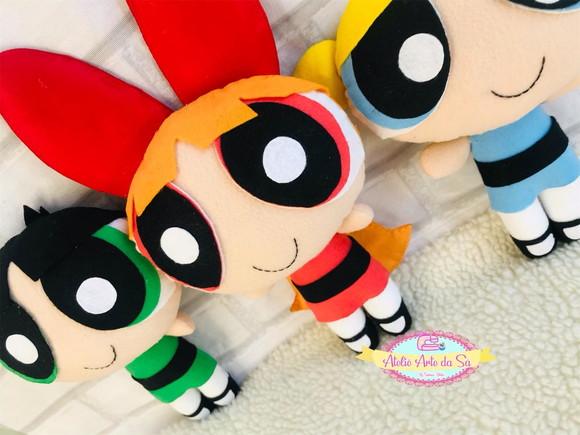 Kit Bonecas meninas super poderosas em feltro