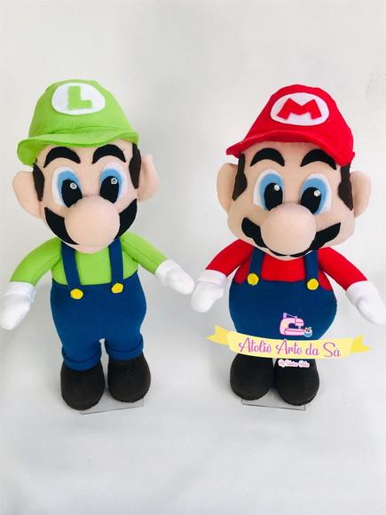 Mário e Luigi em feltro
