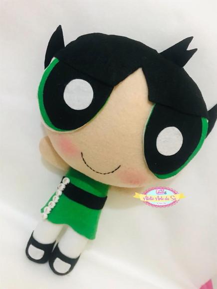Menina super poderosas em feltro personalizada