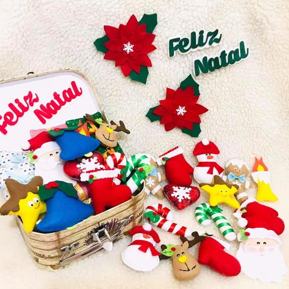 Mini Enfeites De Natal Para Árvore Em Feltro