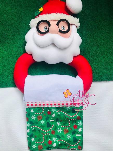 Papai Noel de Feltro Porta Toalha de Prato