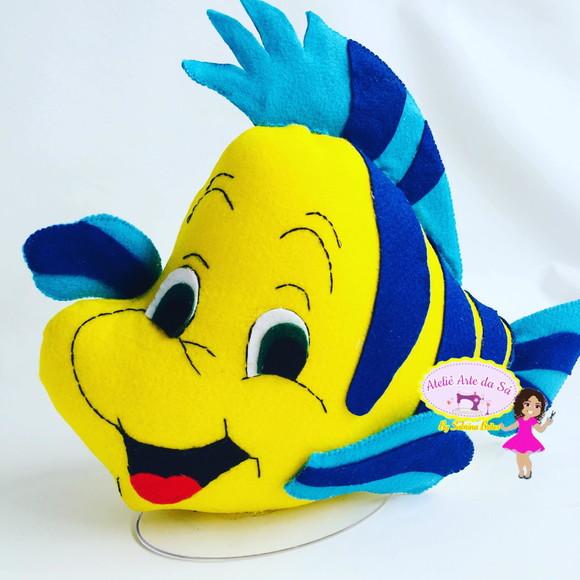 Peixe Linguado da Ariel em Feltro