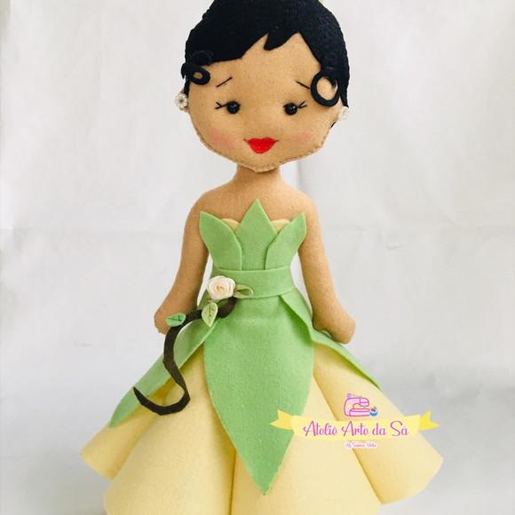 Princesa Tiana em feltro
