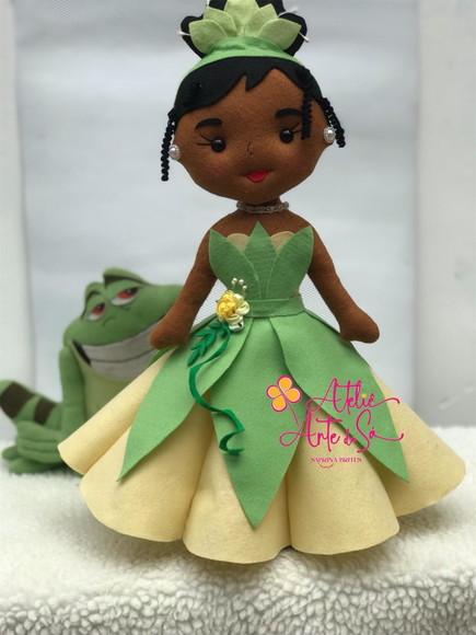 Princesa Tiana em feltro