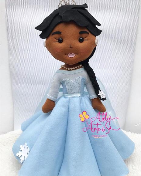 Princesa Tiana em feltro