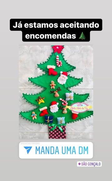 Árvore de Natal em Feltro Infantil Montessori