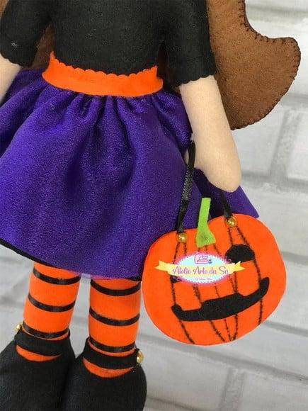 Boneca Bruxinha Em Feltro Halloween Dias Das Bruxas