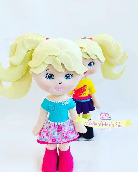 Boneca da Polly pocket em feltro