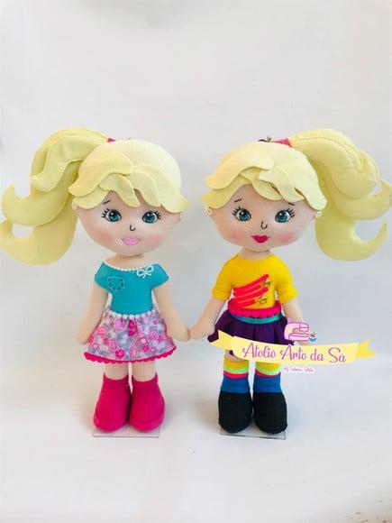 Boneca da Polly pocket em feltro
