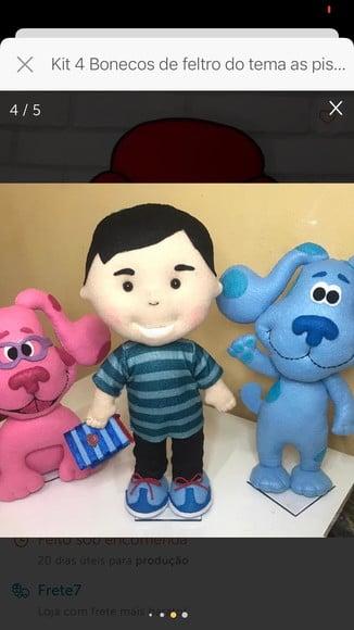 Boneco Magenta Em Feltro Do Desenho As Pistas De Blue
