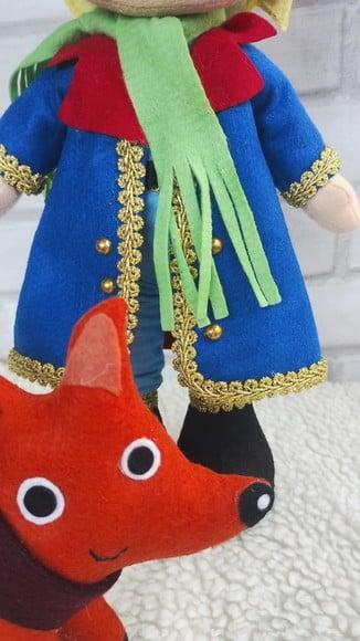 Boneco Pequeno Príncipe em Feltro Luxo e Raposa