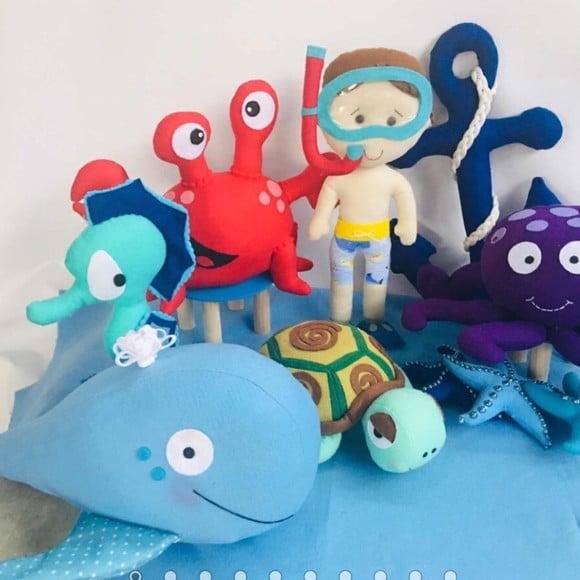 Kit fundo do mar em feltro