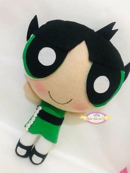 Menina super poderosas em feltro personalizada