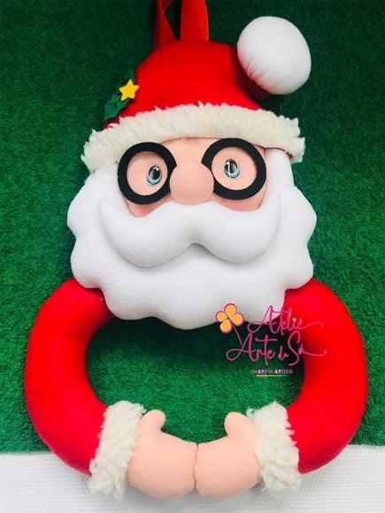 Papai Noel de Feltro Porta Toalha de Prato