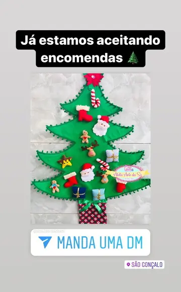 Árvore de Natal em Feltro Infantil Montessori