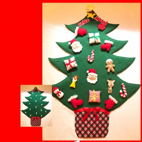 Árvore De Natal Em Feltro Infantil Montessori
