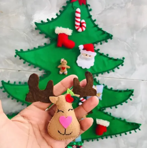Árvore De Natal Em Feltro Infantil Montessori