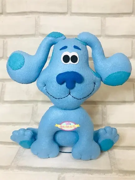 Boneco Blue Em Feltro Do Desenho As Pistas De Blue