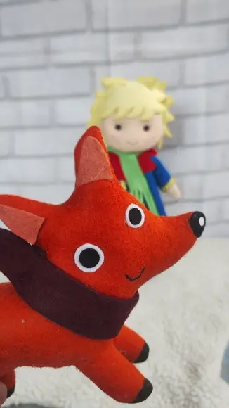 Boneco Pequeno Príncipe em Feltro Luxo e Raposa