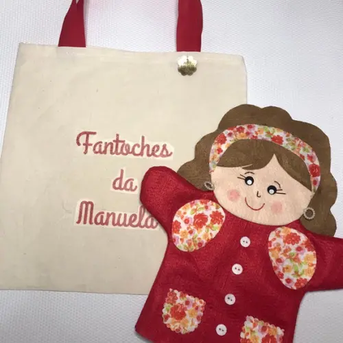 Fantoche em feltro da família