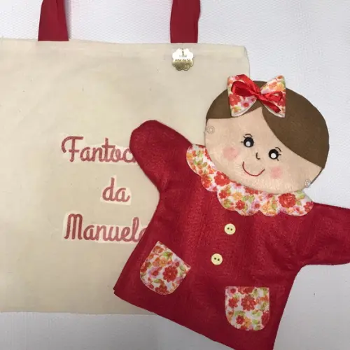 Fantoche em feltro da família